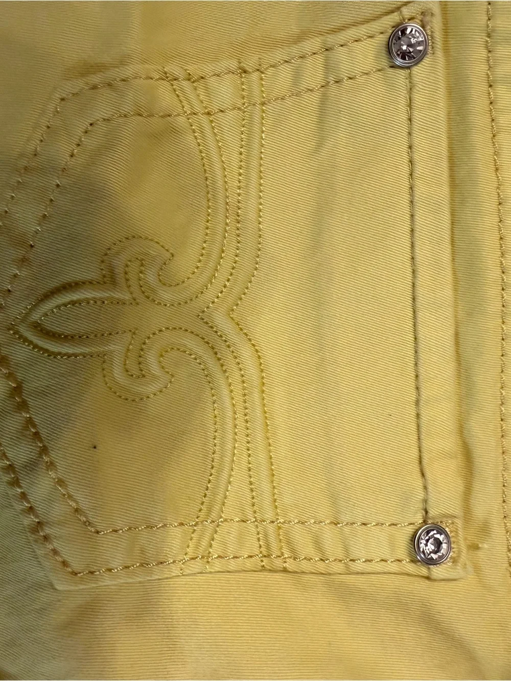 Rock Revival Yellow Denim Cutoff Shorts